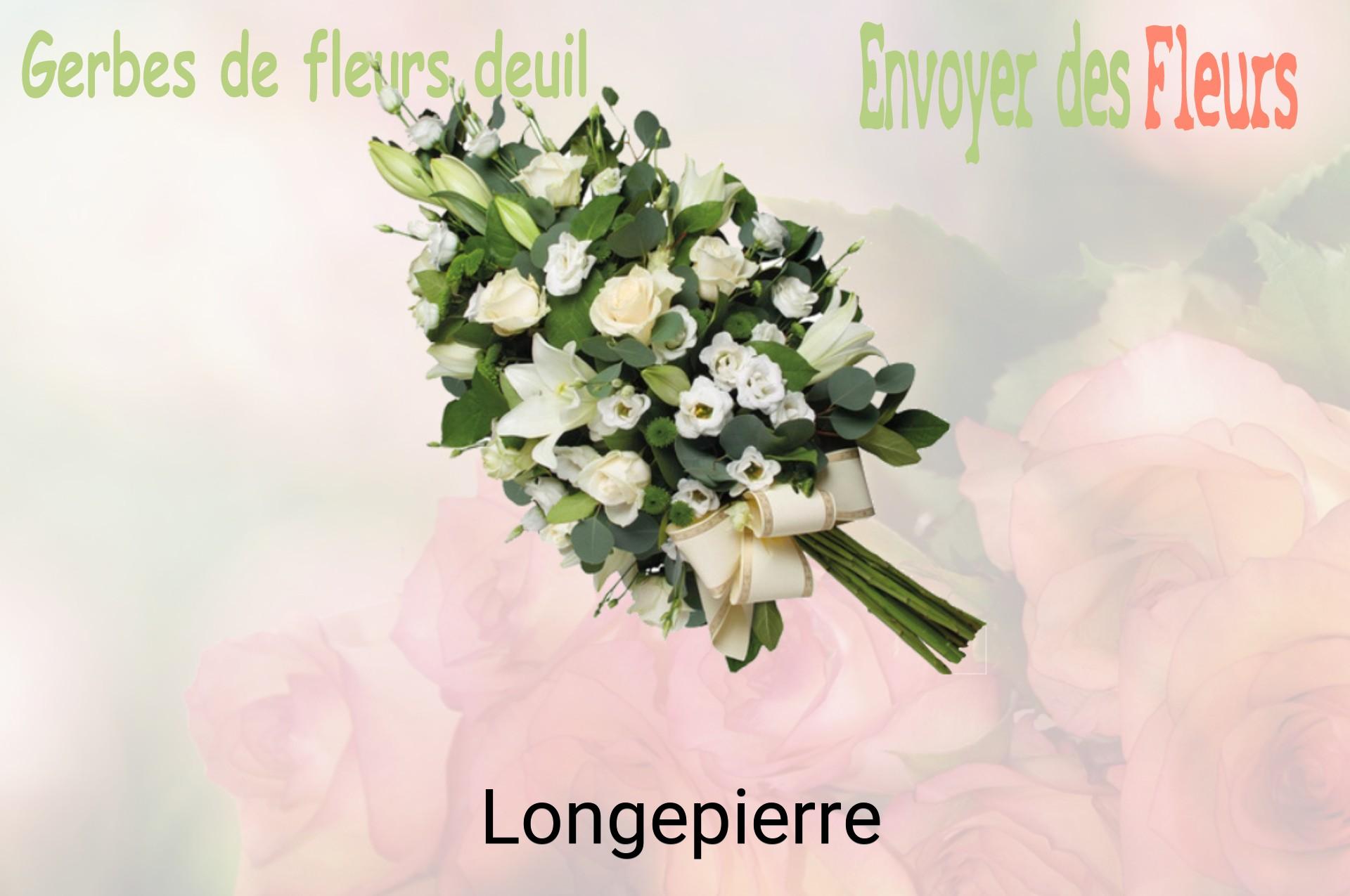 Gerbe de fleurs de deuil livrée à Longepierre